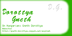 dorottya gneth business card